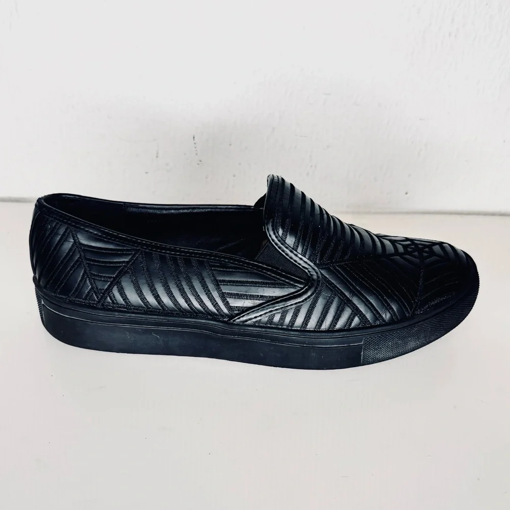Dolls Kill Charla Tedrick Spun Sneaker Black w Spider Web Imprinted Pattern